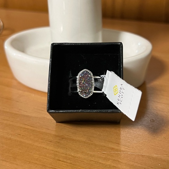 Kendra Scott Jewelry - NWT Kendra Scott Silver Multi Drusy Ring Size 7